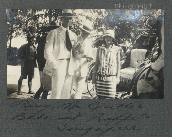 Ring, Mr. Gables & Babs at Raffles, Singapore.