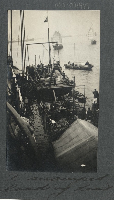 Manila – A swamped loading boat.