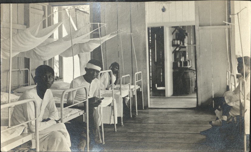 [Untitled – Filipinos sit in a hospital].