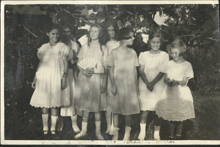 [Partially illegible: ??? party for Steger girls].