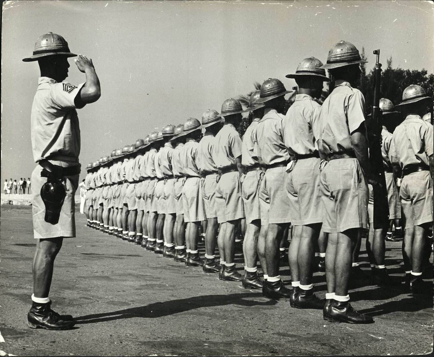 A detachment of the Philippine Army on parade near Manila.