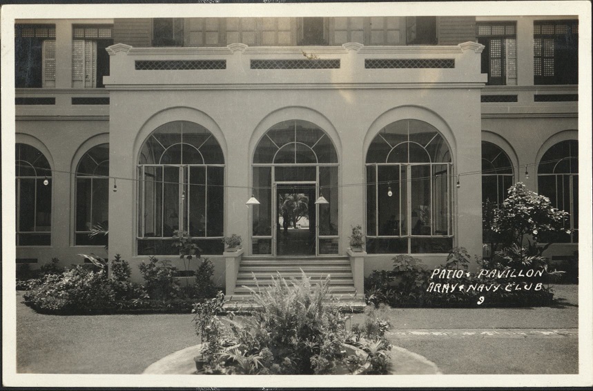9. Patio & pavilion, Army & Navy Club.