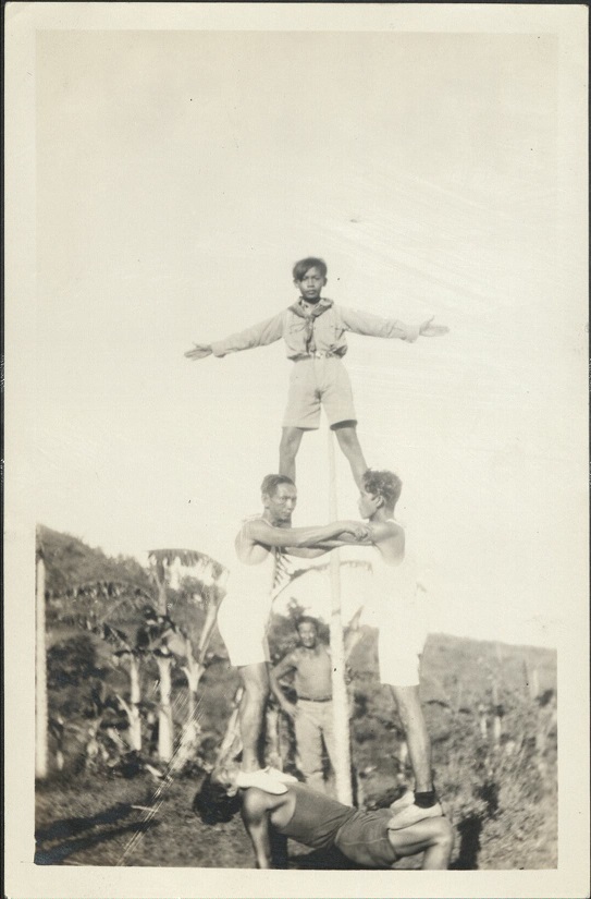 Leper Boy Scouts. Bicol Leper Treatment Station, Legaspi, Albay.