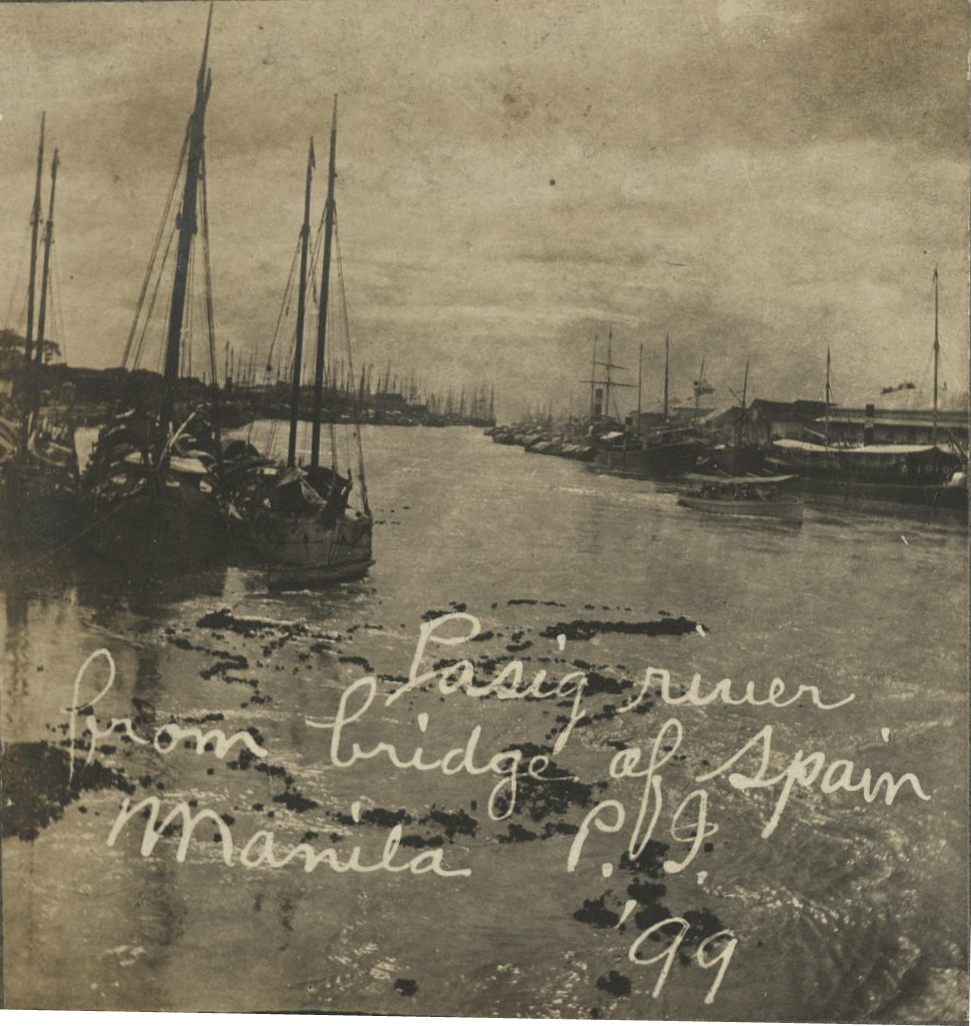 Pasig River from Bridge of Spain, Manila, P. I. ’99