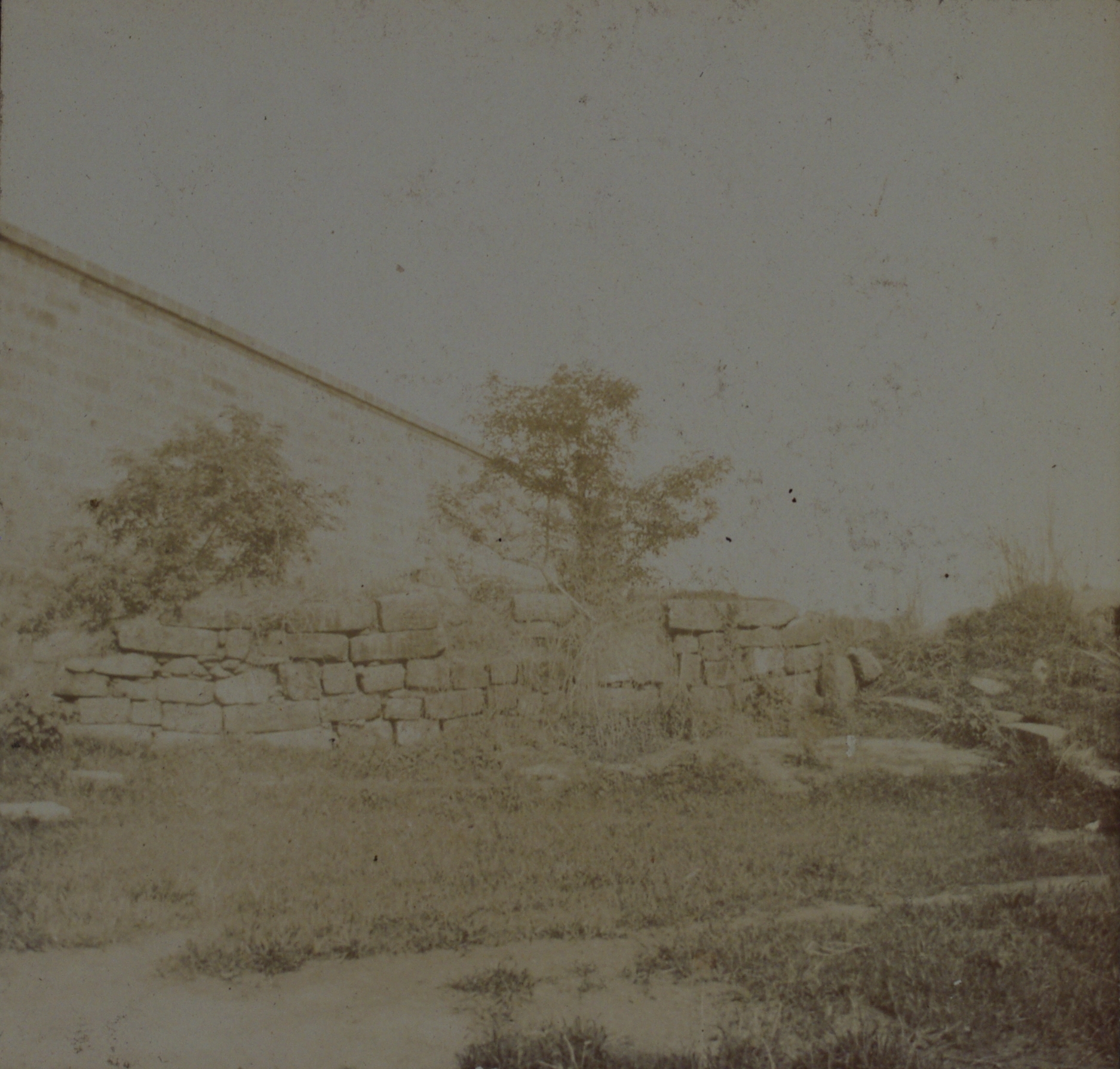 [Untitled – Stone block defenses outside a fort].
