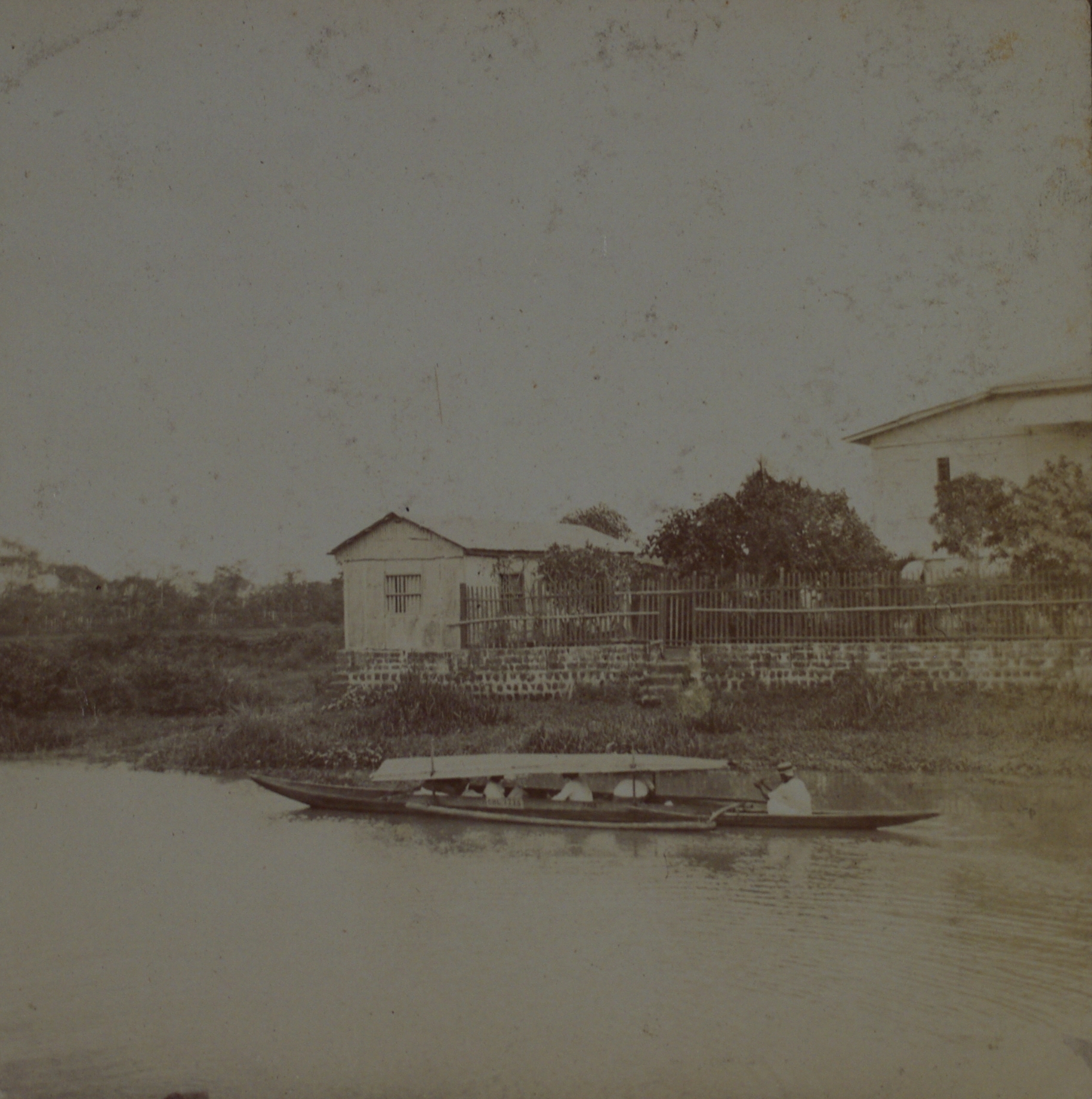 [Untitled – Banca (boat) on a Philippine river].