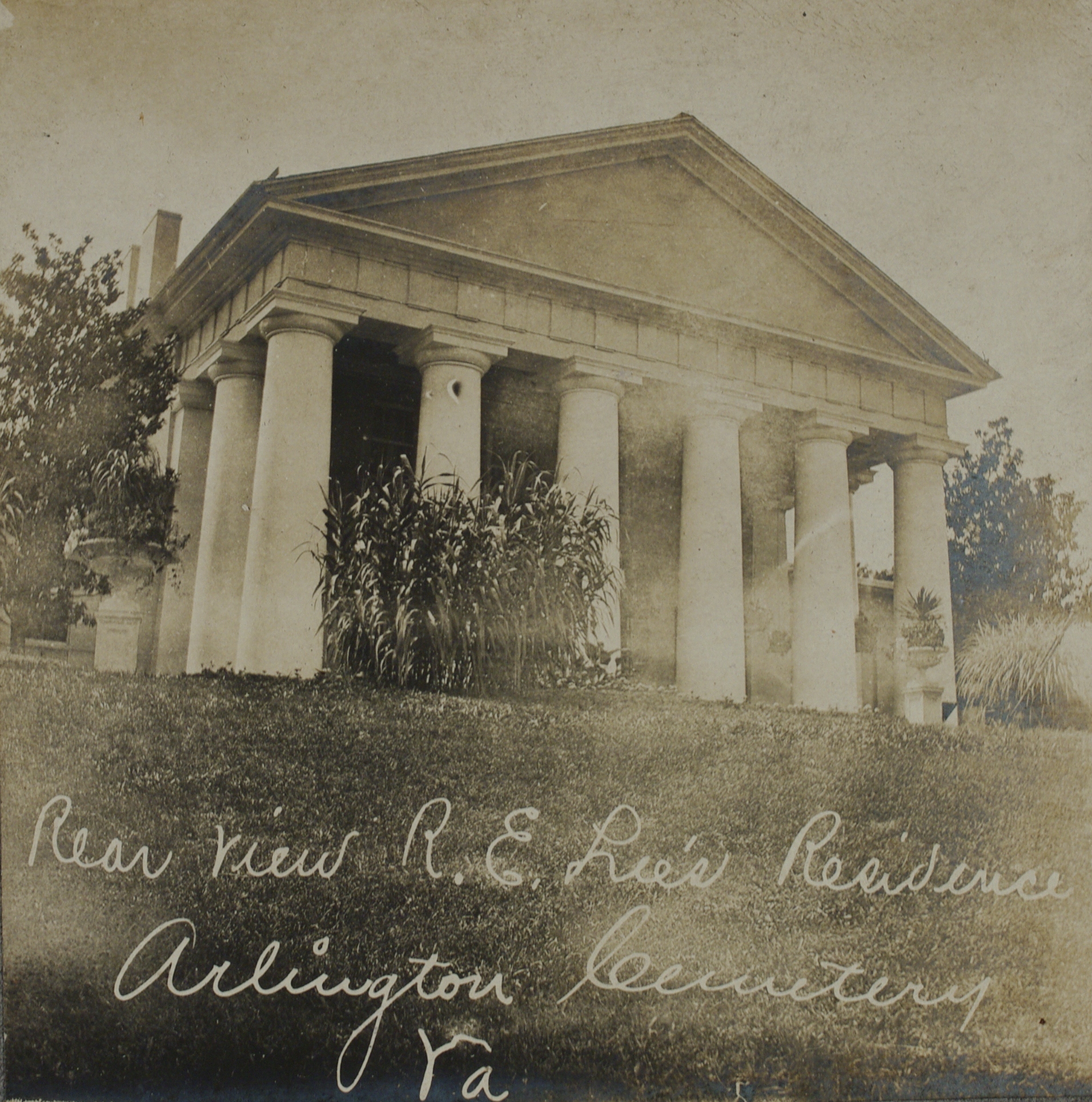 Rear view of R. E. [Robert E.] Lee’s residence, Arlington Cemetery, Va. [Virginia].