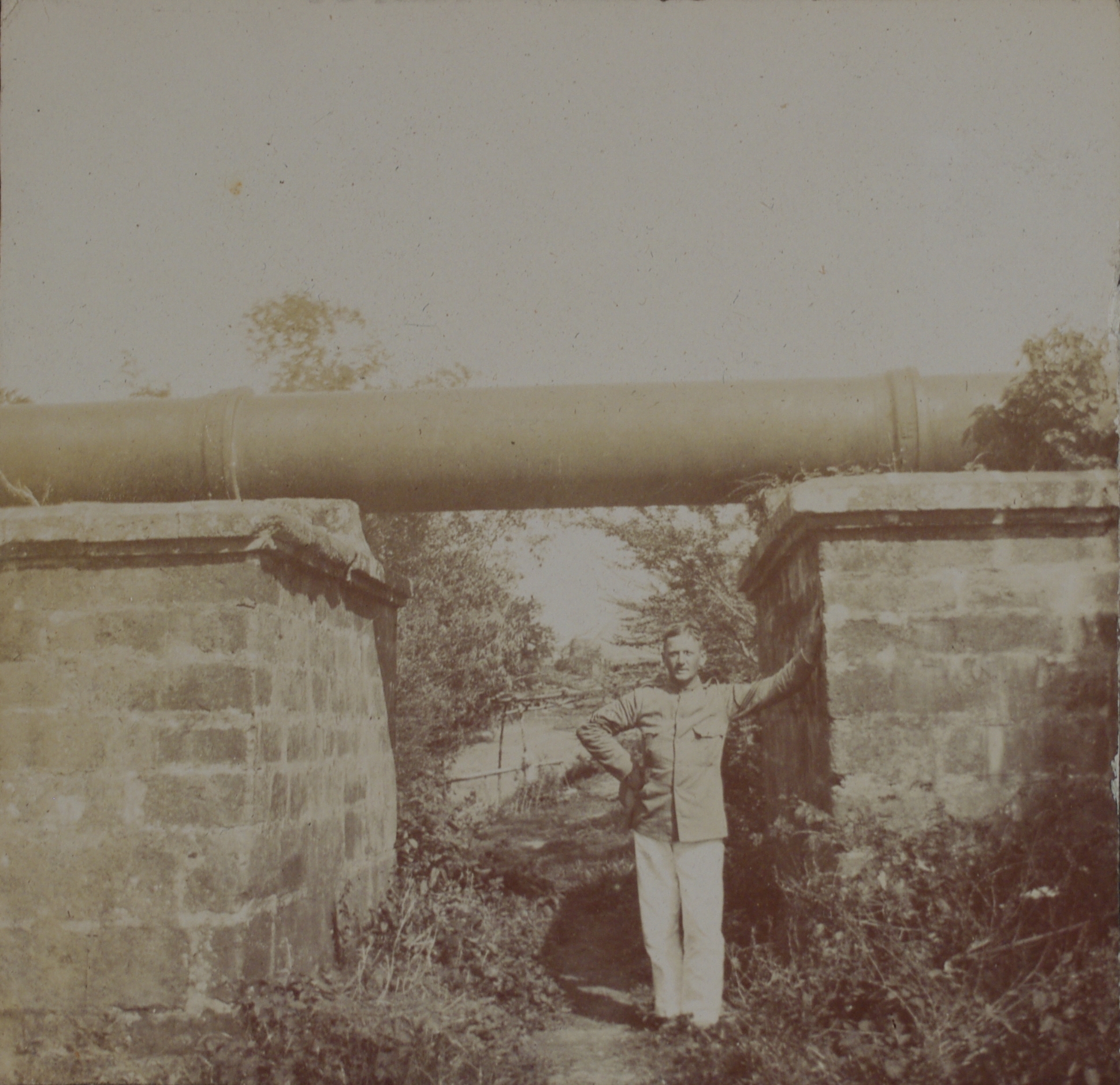 Near water works.