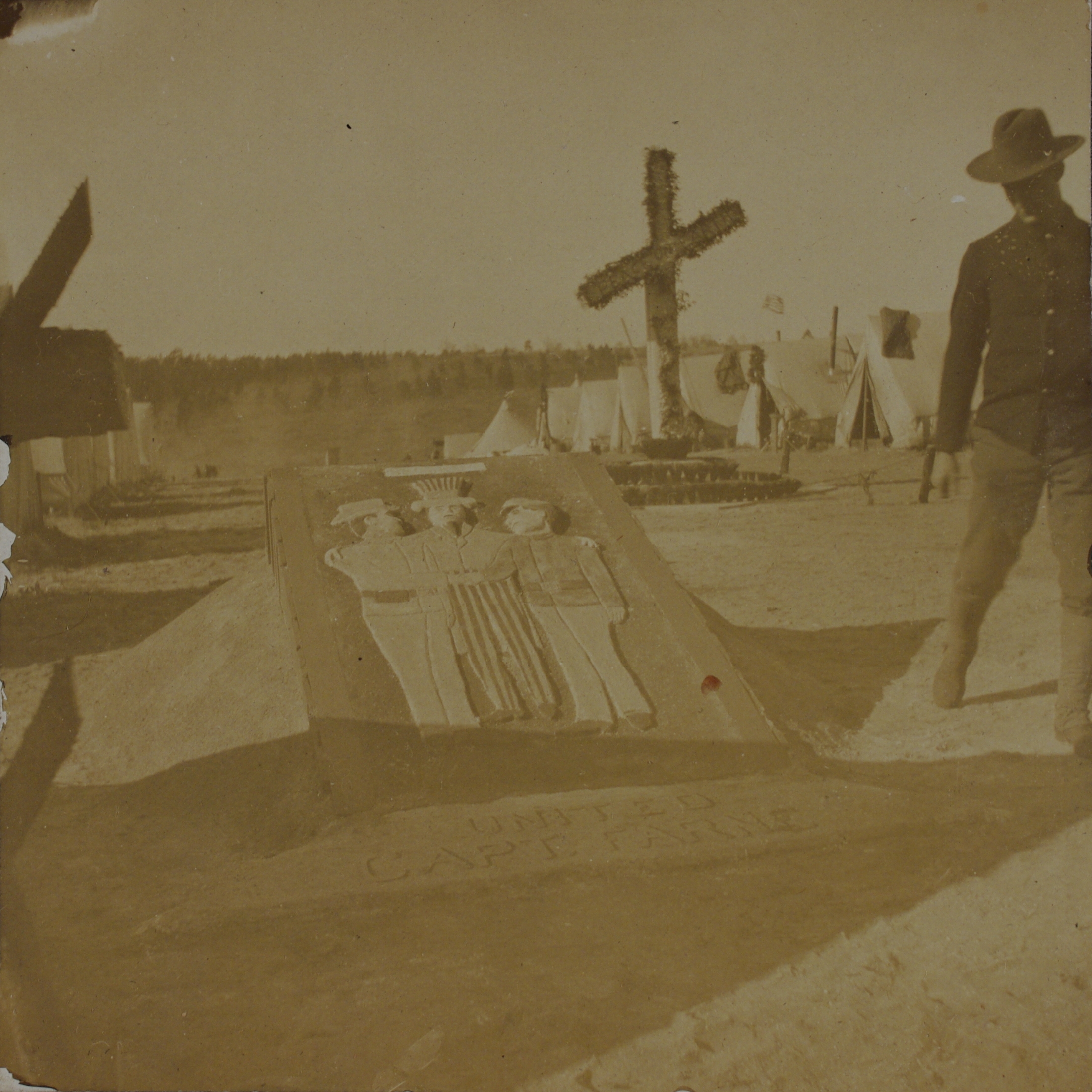 “United – Capt. Parn” [Parne? Gravestone or monument]