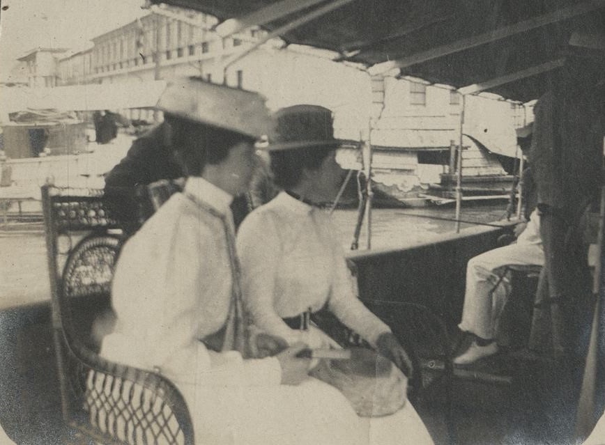 [Untitled – Two expatriate women on board a ship].
