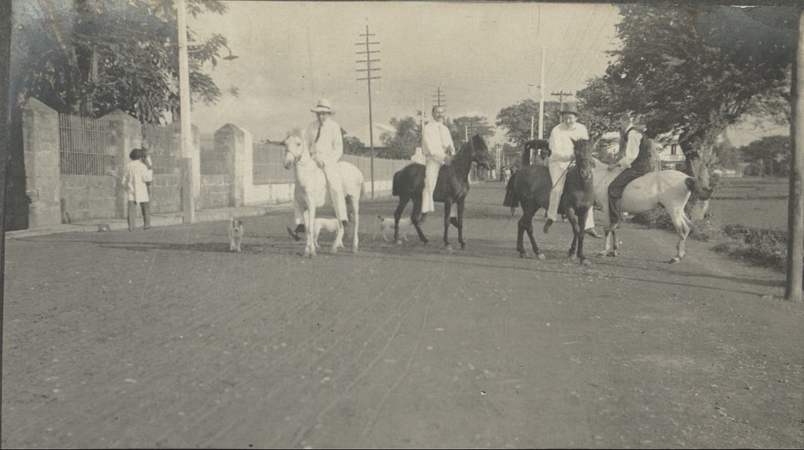 [Untitled – Four expatriate men on horseback, Manila].