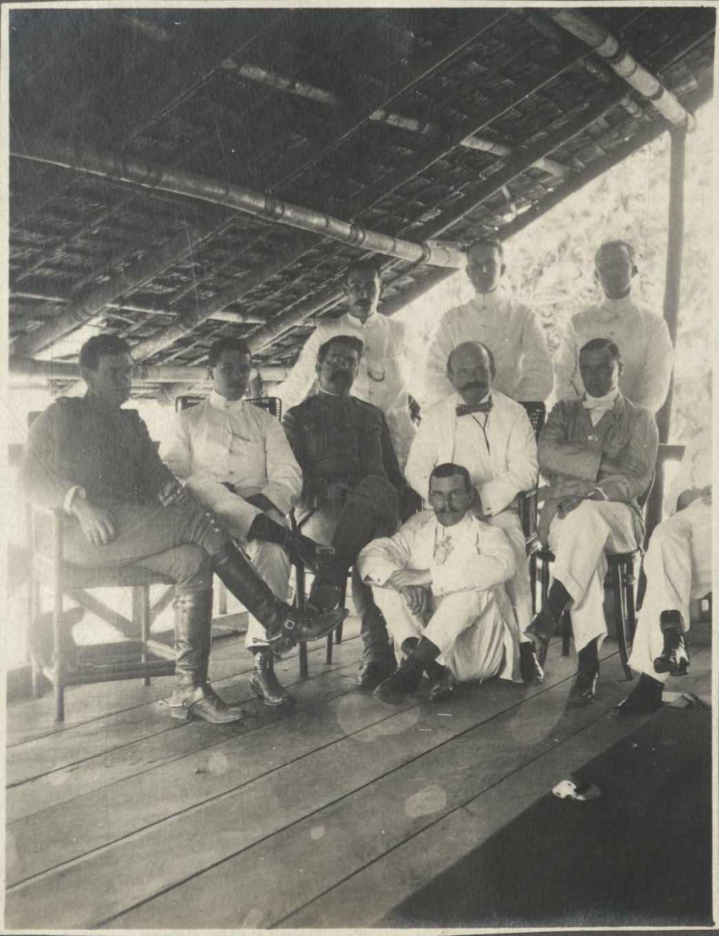 Calder – Smith – White – Carson – Slajater Fermi – Maj. Lawrason – Gov. Betts – Kingcome – Birkett – Williams. [In Legaspi].