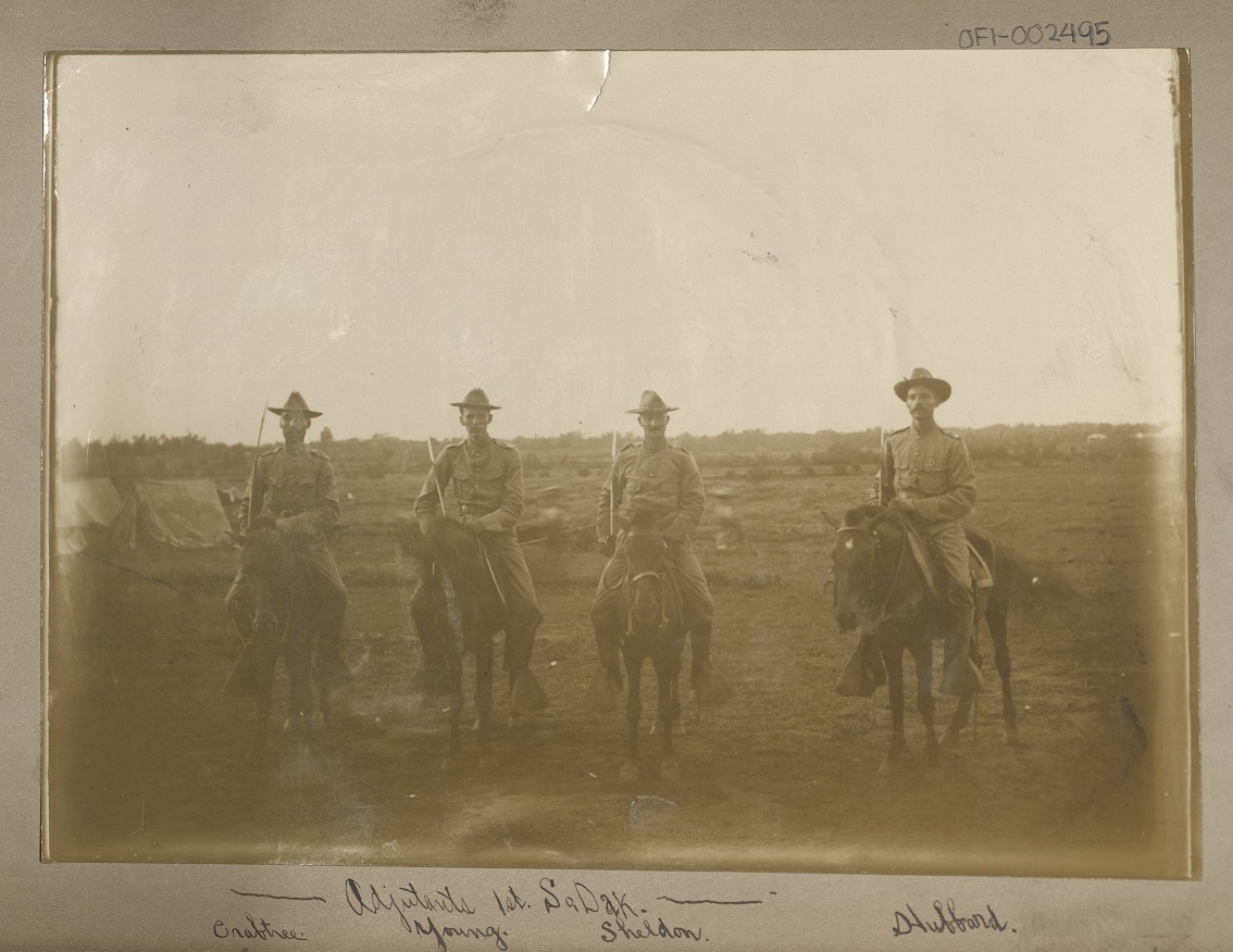 Adjutants 1st. So. Dak. [South Dakota Volunteers] – Crabtree, Young, Sheldon, Stubbard.