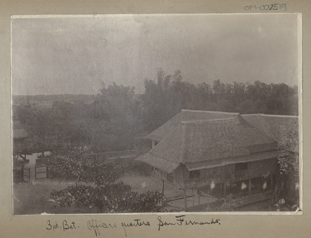 3rd Bat. [Batallion] officers’ quarters, San Fernando.