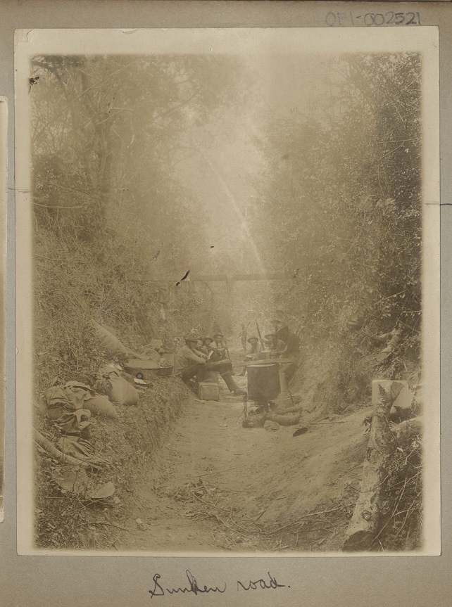 Sunken road.