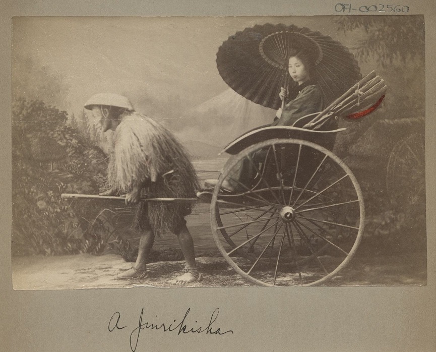 A jinrikisha [rickshaw].