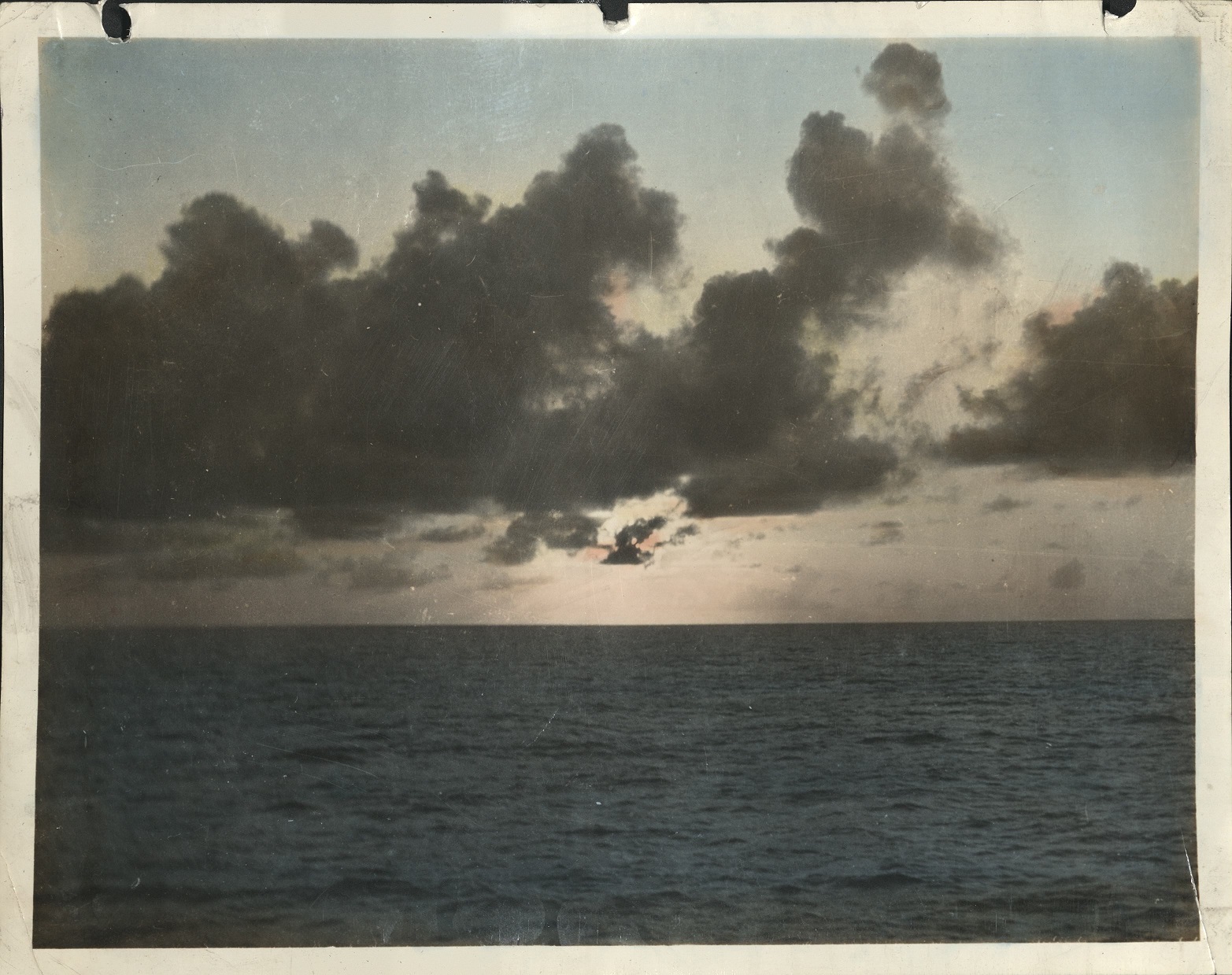 [Untitled – Sunset over the ocean – Manila Bay?].