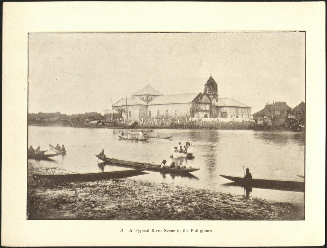34. A typical river scene in the Philippines.