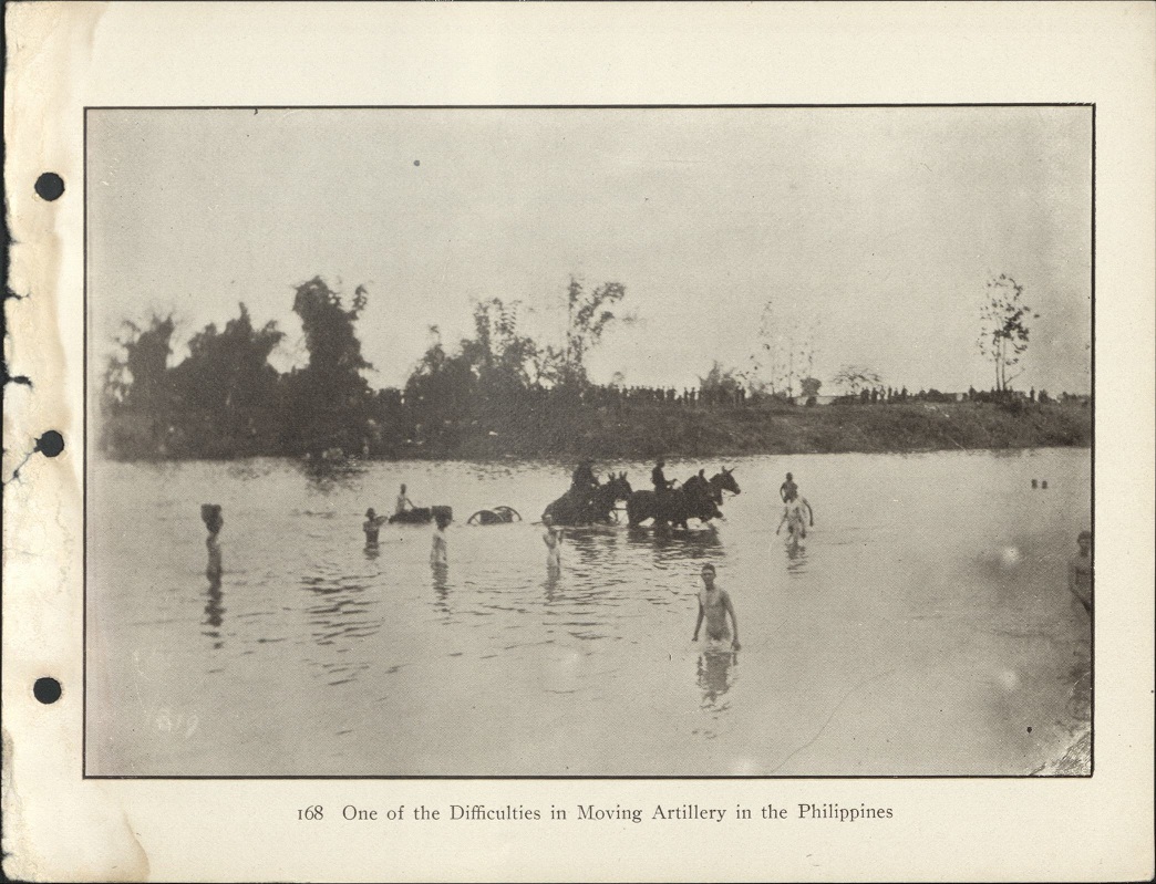 168. One of the difficulties in moving artillery in the Philippines.
