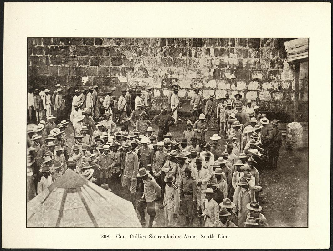 208. Gen. Callies [Cailles] surrendering arms, South Line.