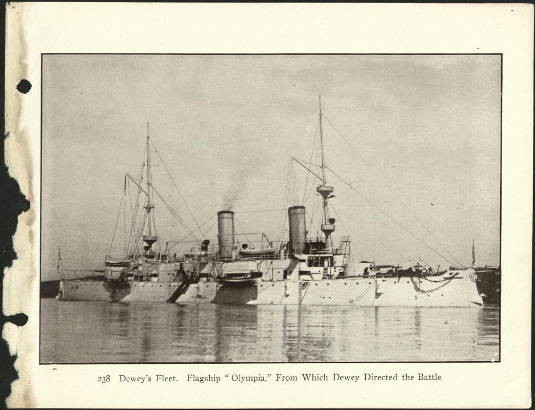 238. Dewey’s fleet. Flagship “Olympia,” from which Dewey directed the battle.