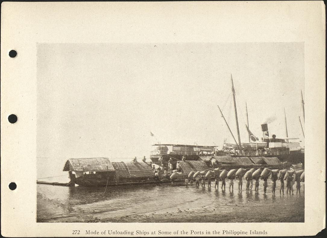 272. Mode of unloading ships at some of the ports in the Philippine Islands.