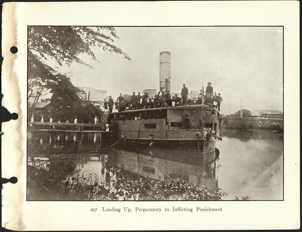 297. Loading up, preparatory to inflicting punishment [Gunboat “Laguna de Bay”].