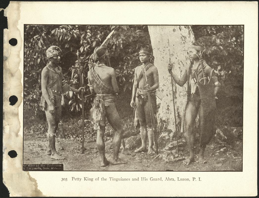 303. Petty King of the Tinguianes and his guard, Abra, Luzon, P. I.