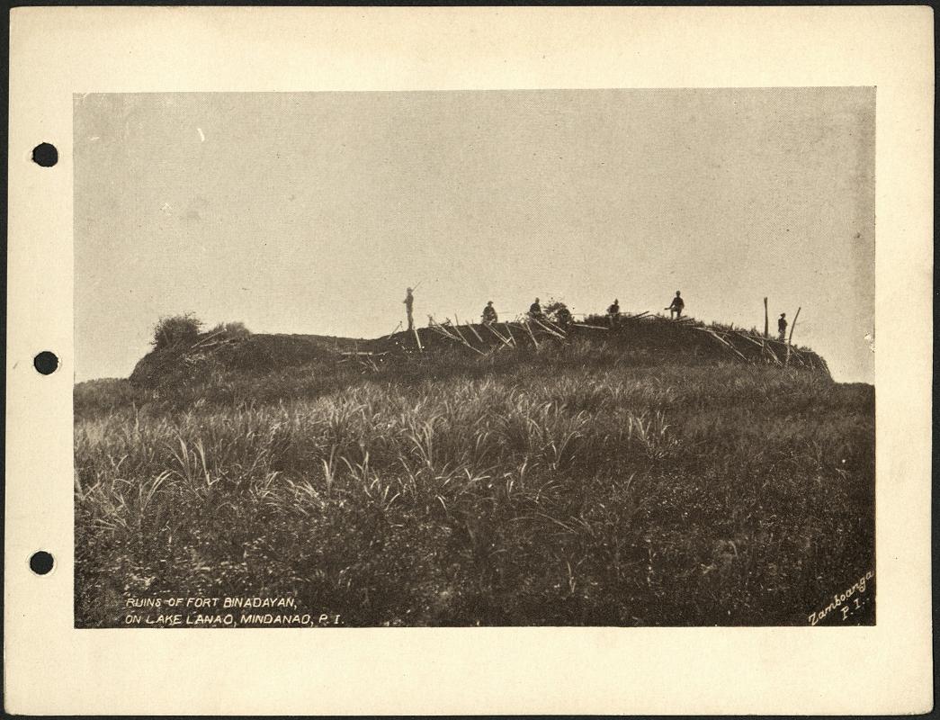 Ruins of Fort Binadayan [Binidayan], on Lake Lanao, Mindanao, P. I.