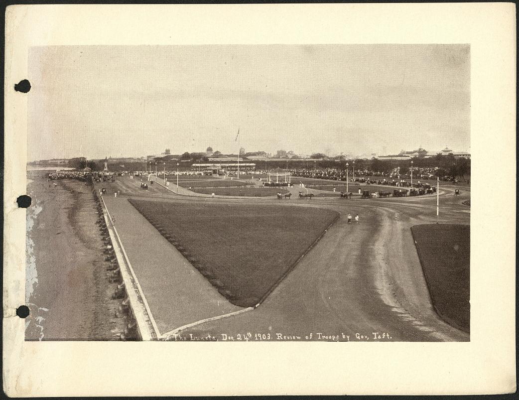 The Luneta, Dec. 24th 1903. Review of troops by Gov. Taft.