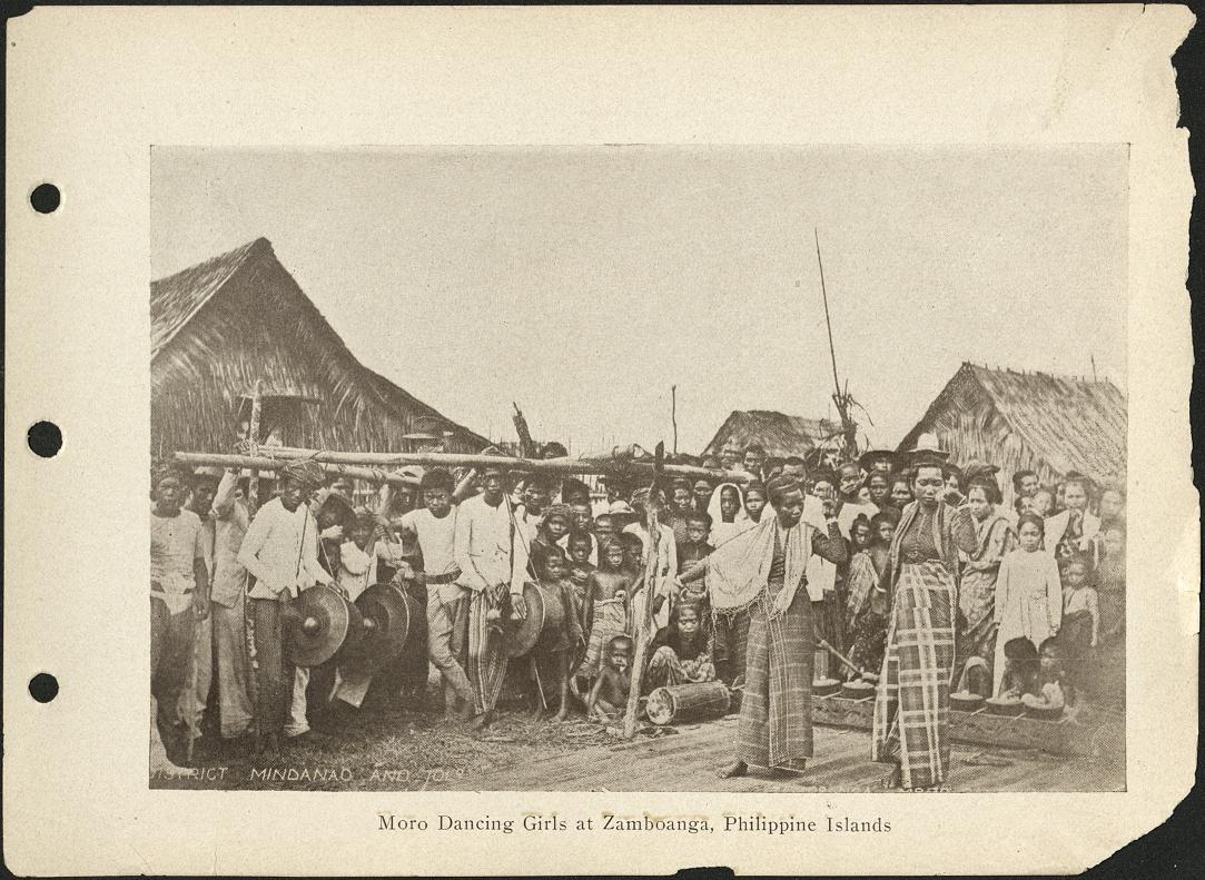 Moro dancing girls at Zamboanga, Philippine Islands.