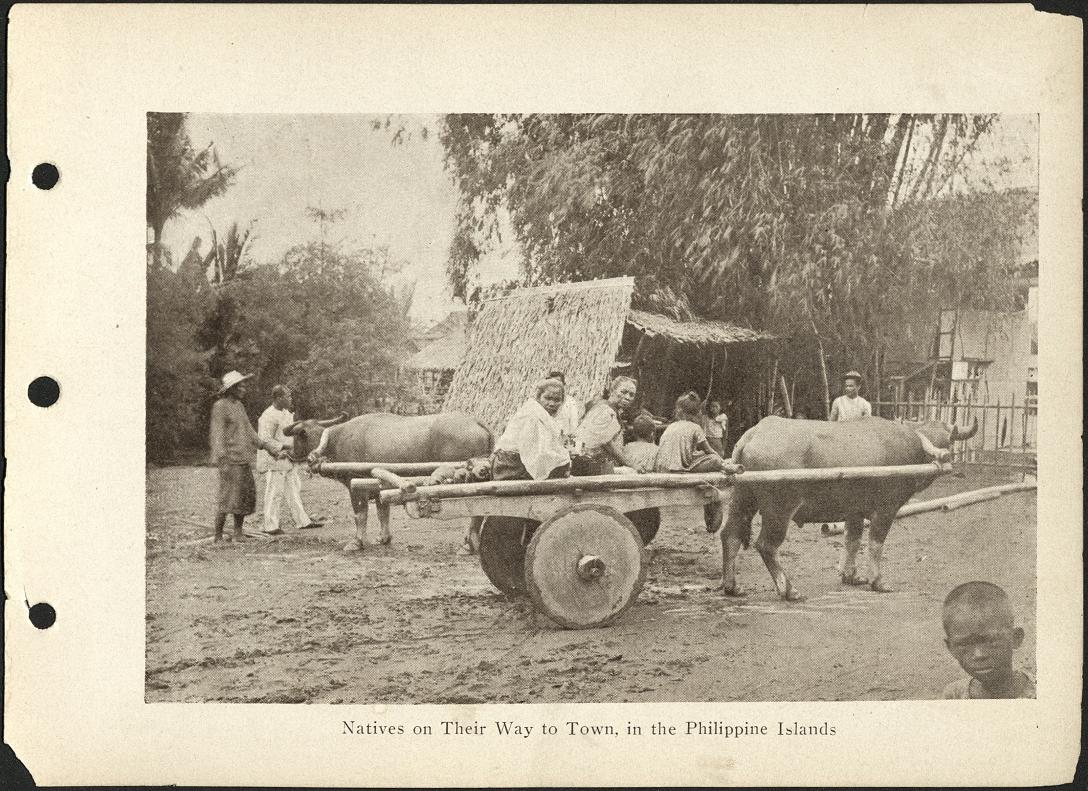 Natives on their way to town, in the Philippine Islands.