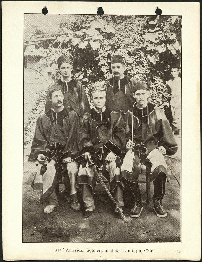 217. American soldiers in Boxer uniform, China.