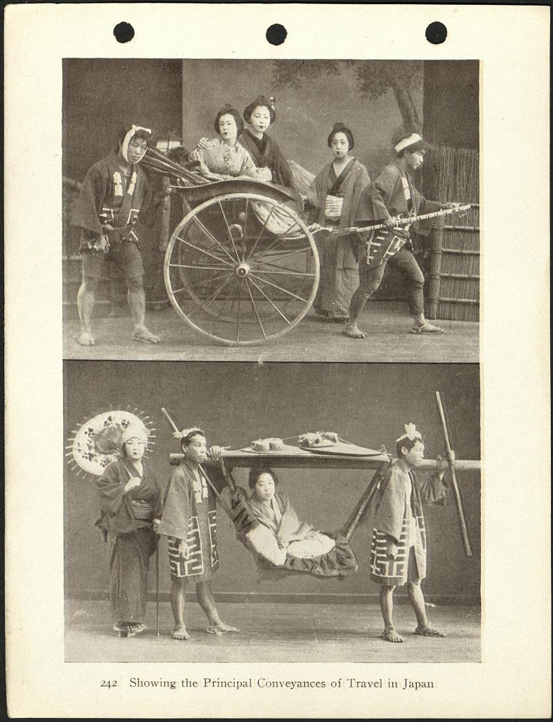 242. Showing the principal conveyances of travel in Japan.