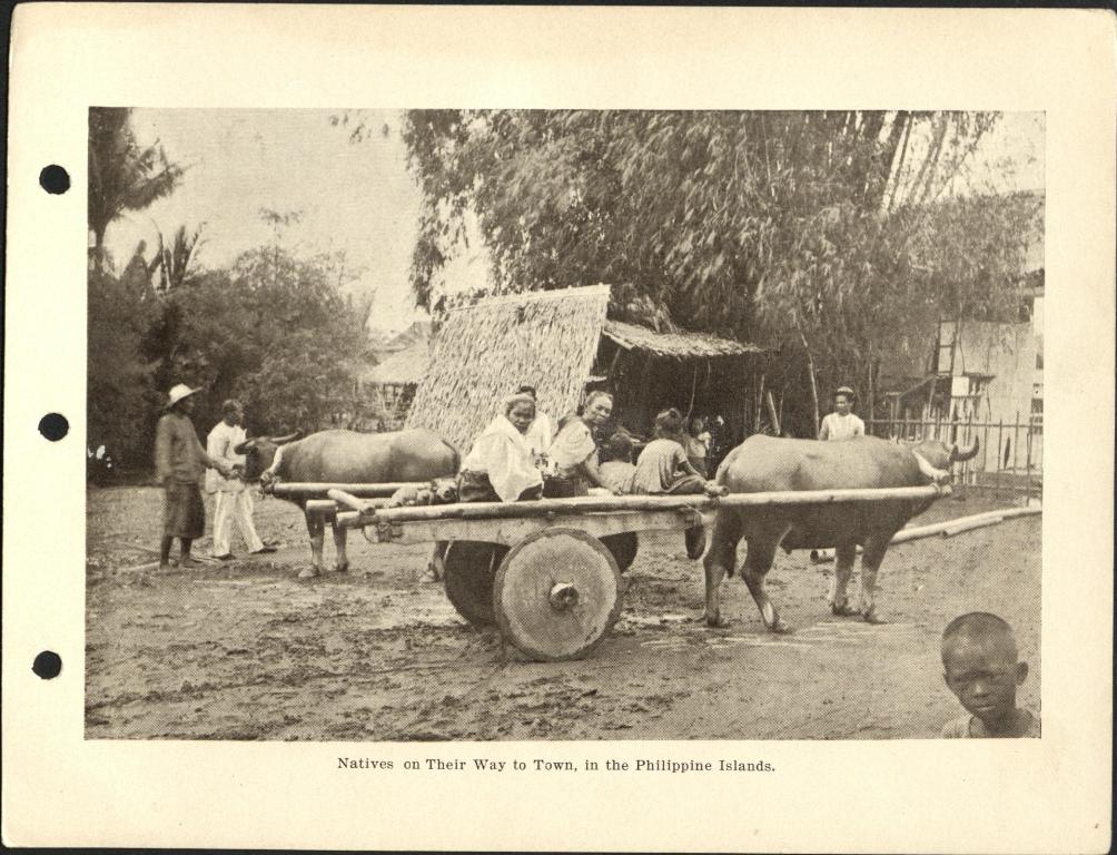 Natives on their way to town, in the Philippine Islands.
