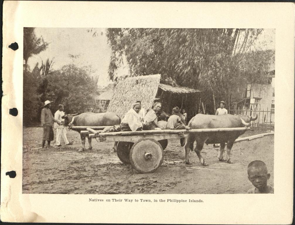 Natives on their way to town, in the Philippine Islands.