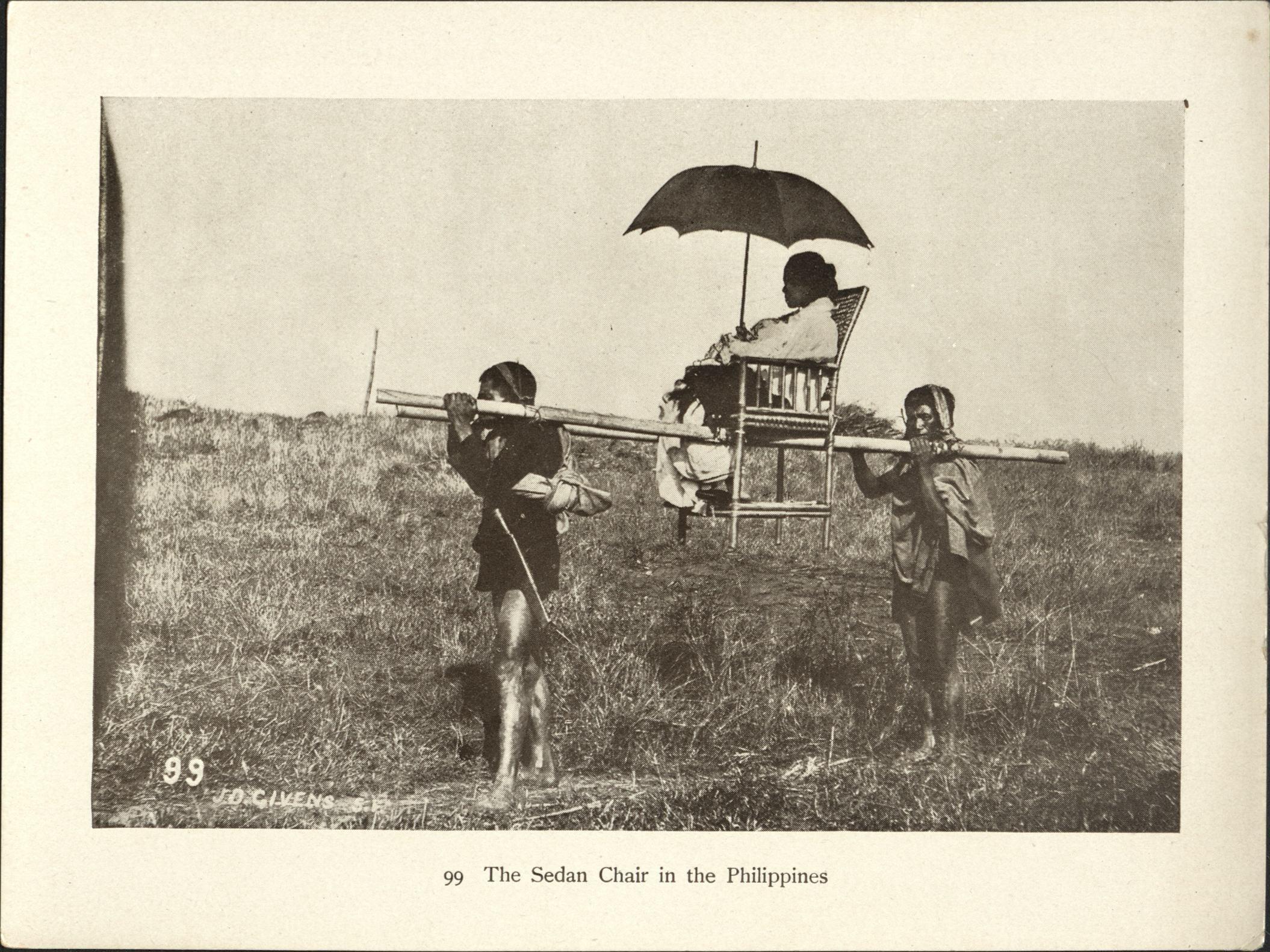 99. The sedan chair in the Philippines.