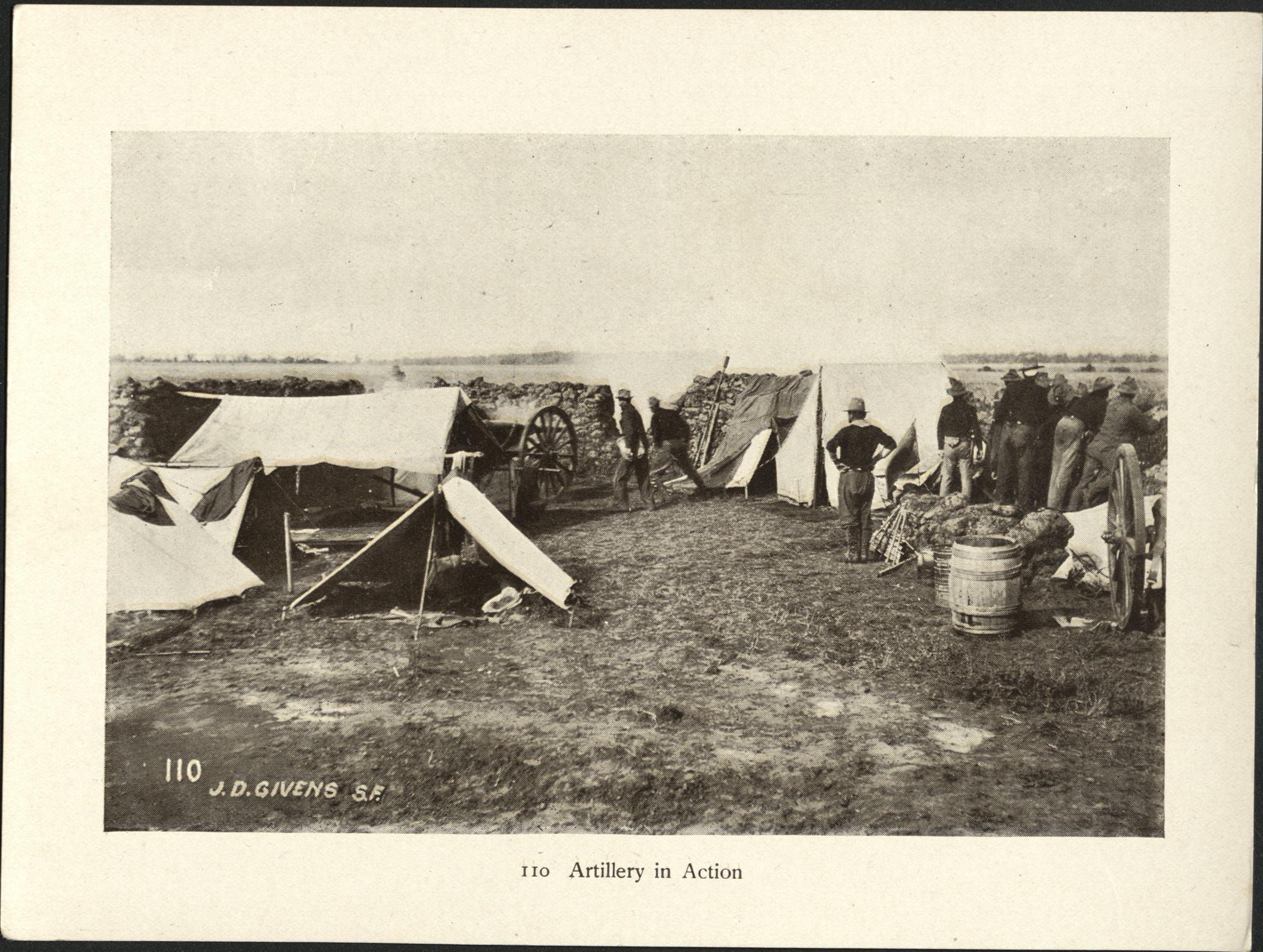 110. Artillery in action.