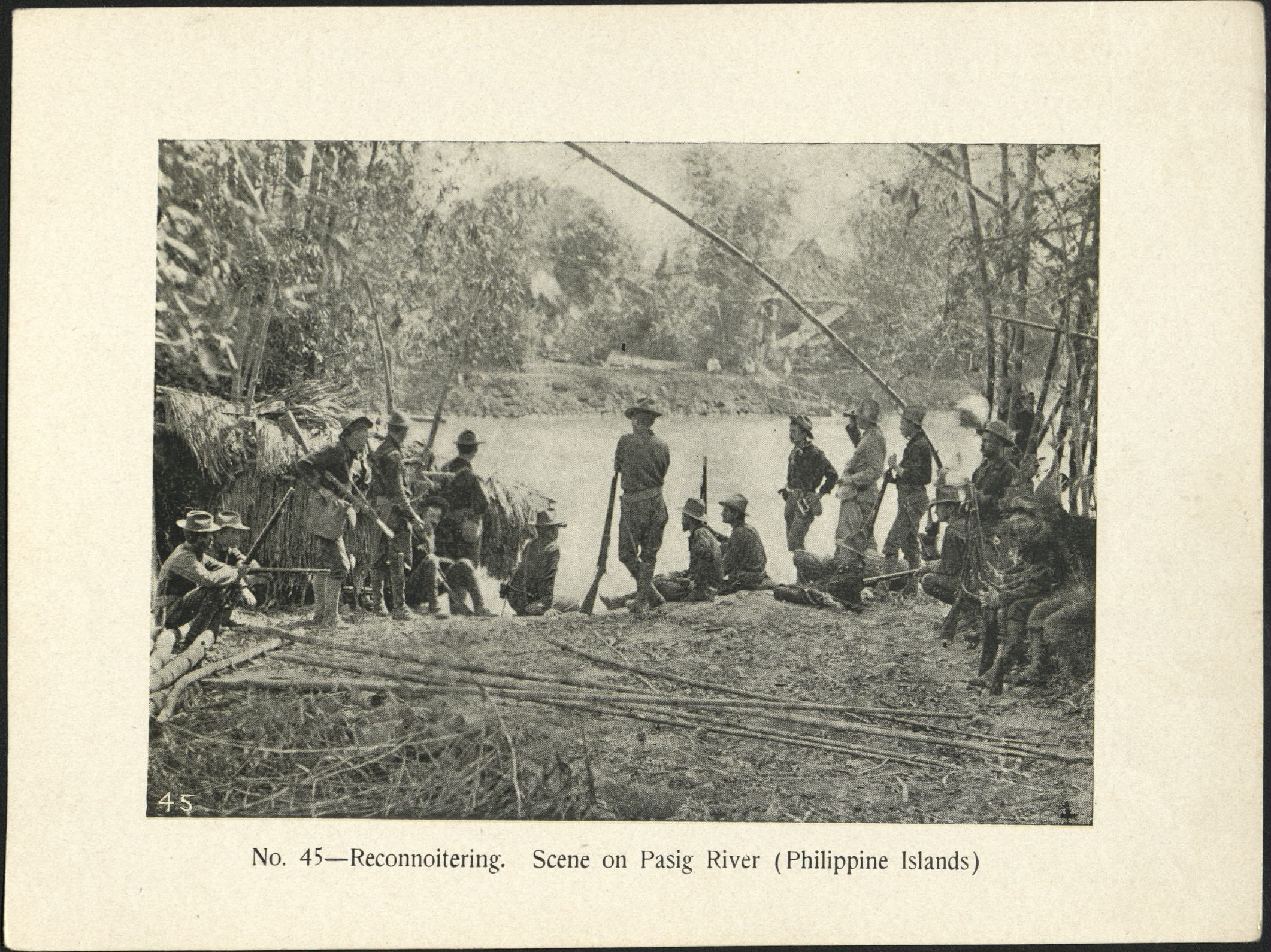 No. 45 – Reconnoitering. Scene on the Pasig River.