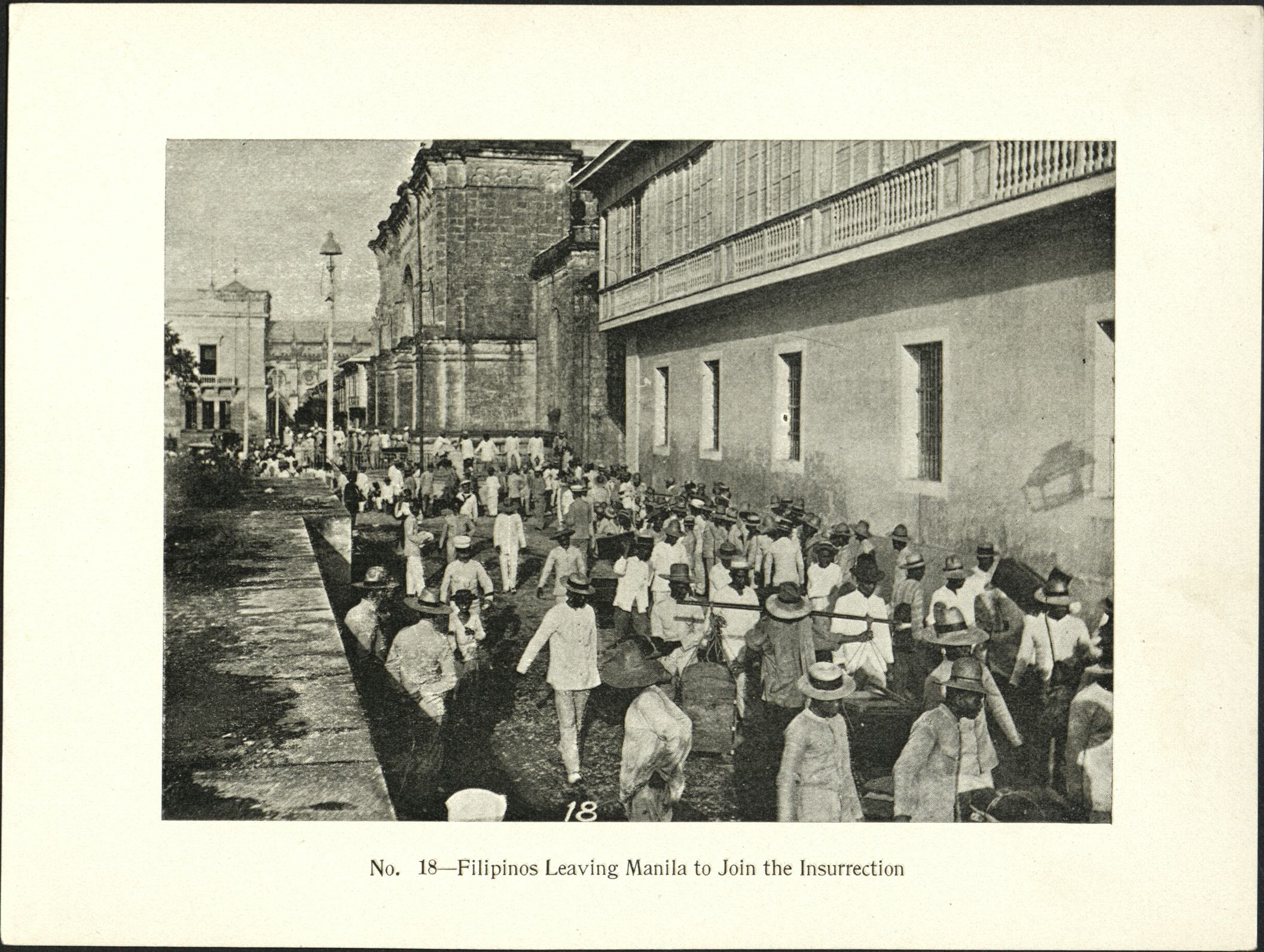 No. 18 – Filipinos leaving Manila to join the Insurrection.