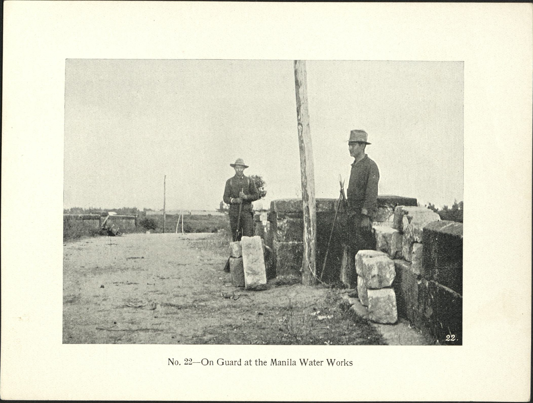 No. 22 – On guard at the Manila Water Works.
