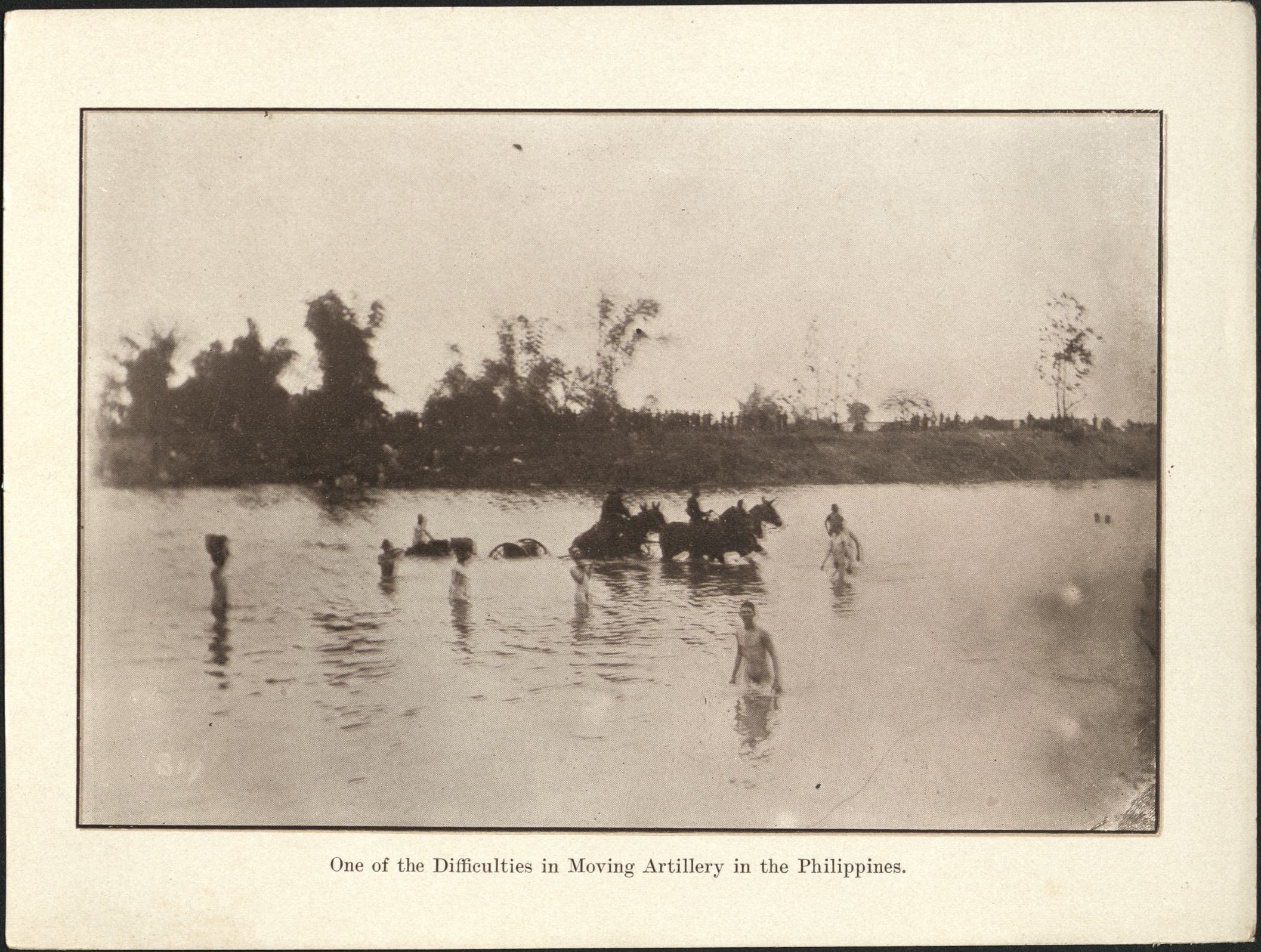 One of the difficulties in moving artillery in the Philippines.