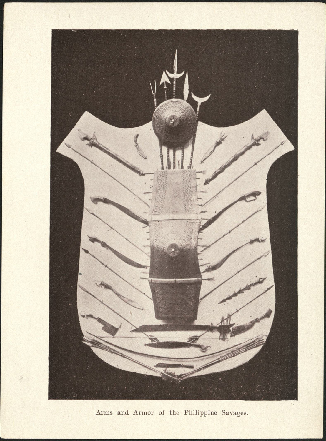 Arms and armor of the Philippine savages.