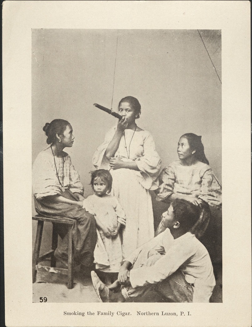 59. Smoking the family cigar. Northern Luzon, P. I.
