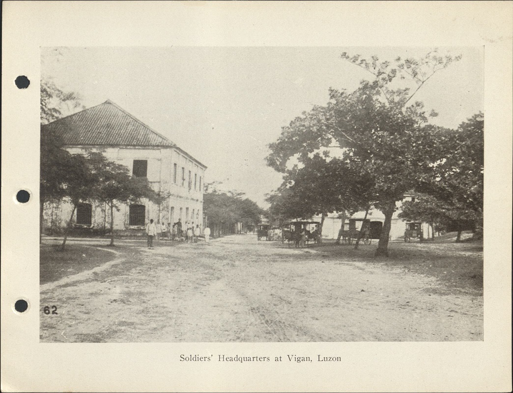 62. Soldiers’ headquarters at Vigan, Luzon.