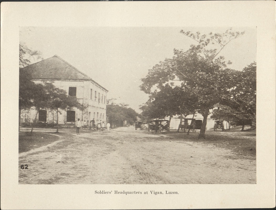 62. Soldiers’ headquarters at Vigan, Luzon.