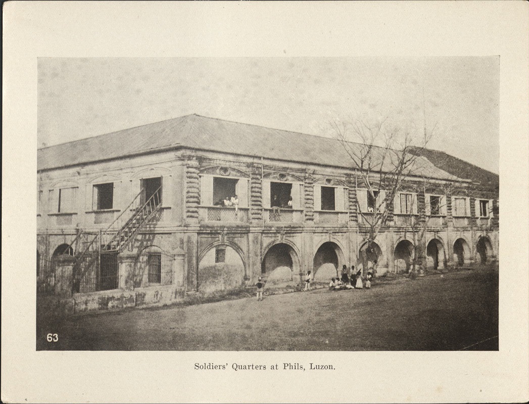 63. Soldiers’ quarters at Phils, Luzon.