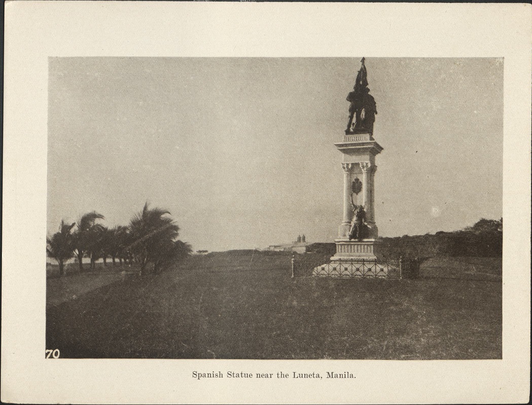 70. Spanish statue near the Luneta, Manila.
