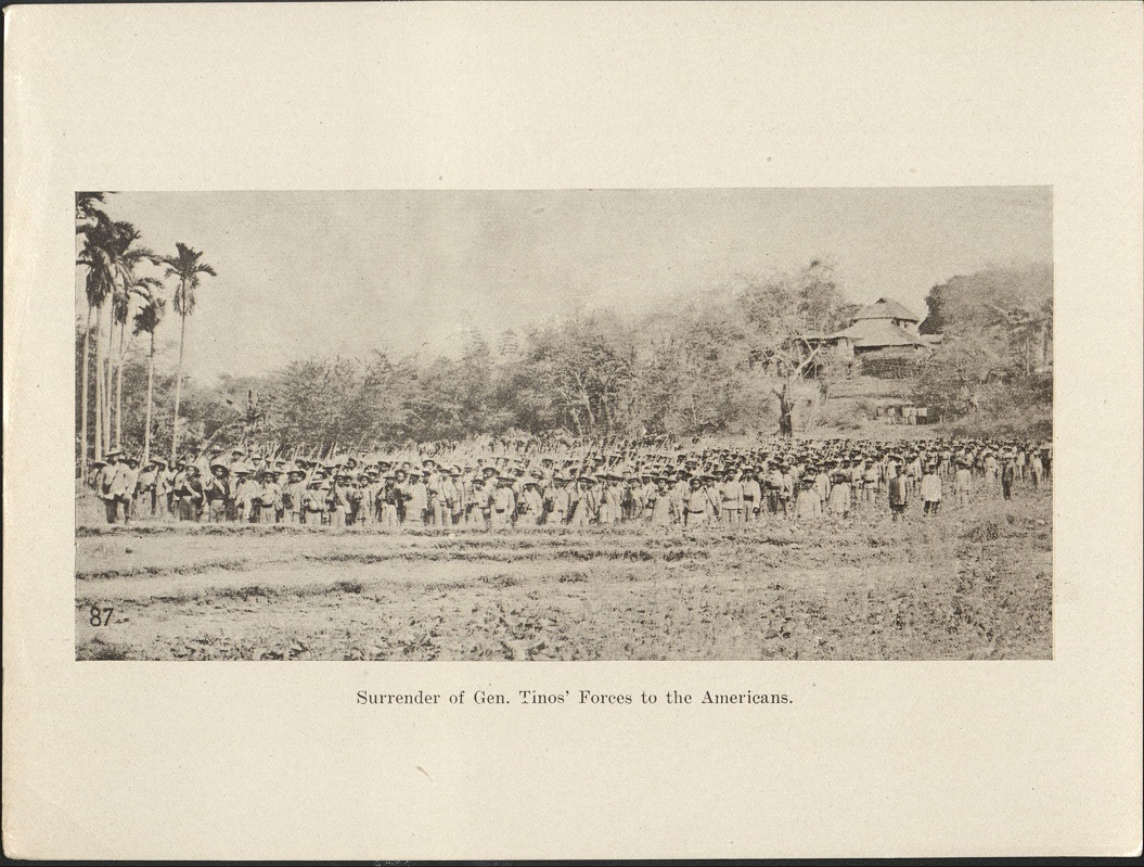 87. Surrender of Gen. Tinos’ forces to the Americans.