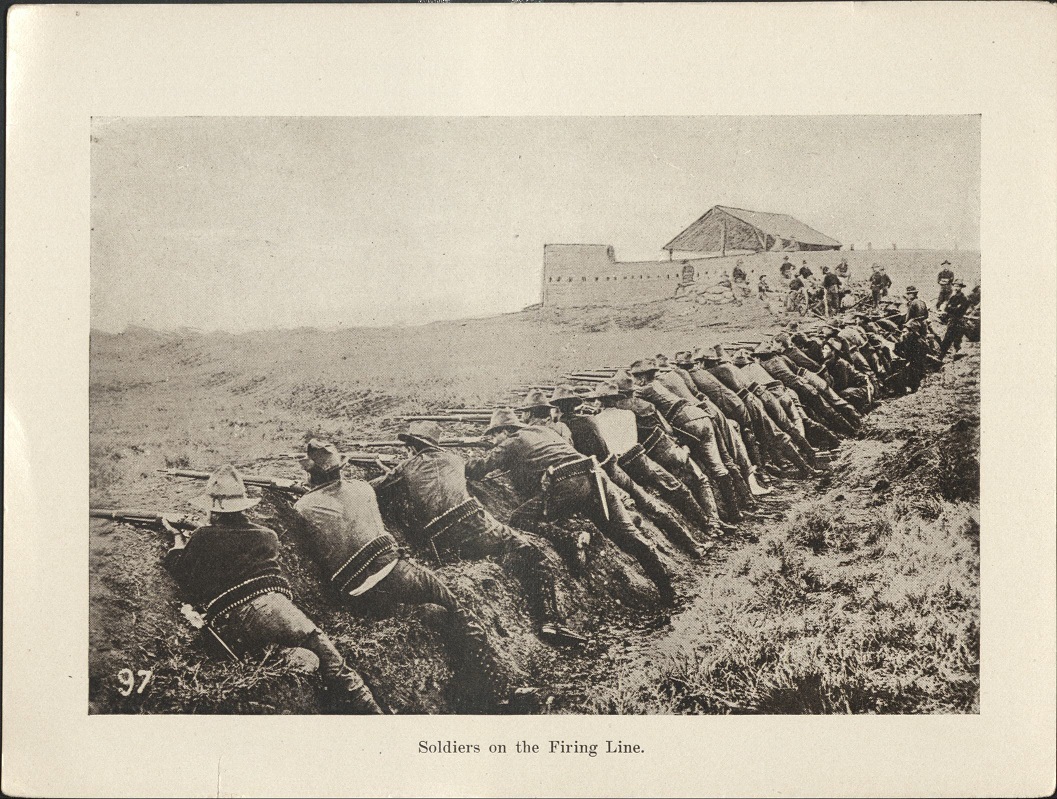 97. Soldiers on the firing line.